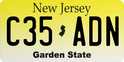 NJ license plate C35ADN