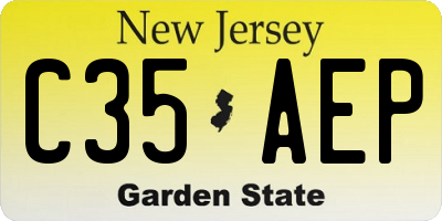NJ license plate C35AEP