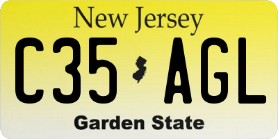 NJ license plate C35AGL