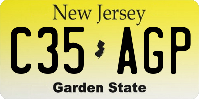 NJ license plate C35AGP