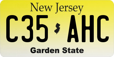 NJ license plate C35AHC