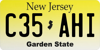 NJ license plate C35AHI