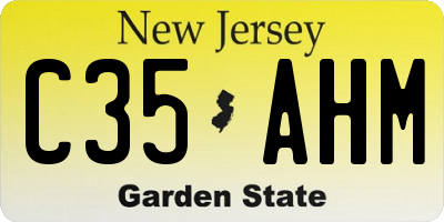 NJ license plate C35AHM