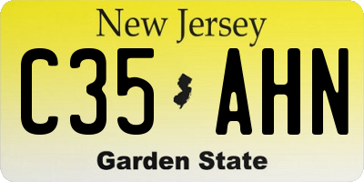 NJ license plate C35AHN