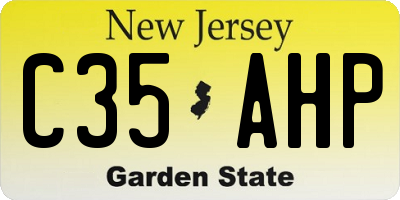 NJ license plate C35AHP