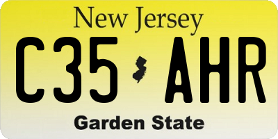 NJ license plate C35AHR