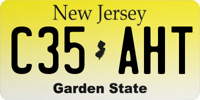 NJ license plate C35AHT
