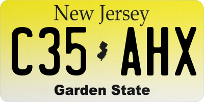 NJ license plate C35AHX