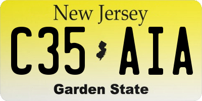 NJ license plate C35AIA