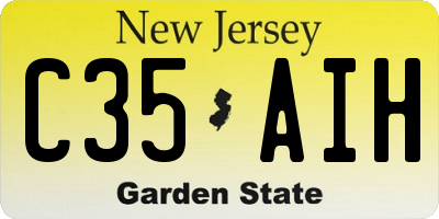NJ license plate C35AIH