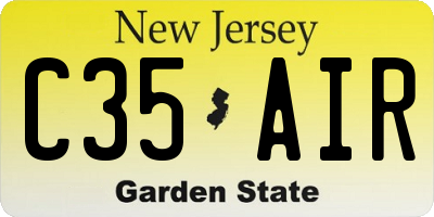 NJ license plate C35AIR