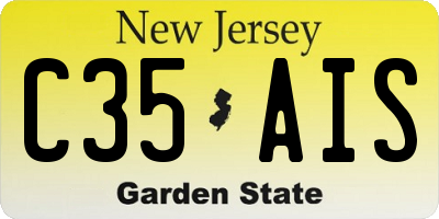 NJ license plate C35AIS