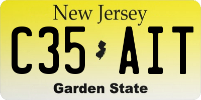 NJ license plate C35AIT