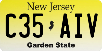 NJ license plate C35AIV