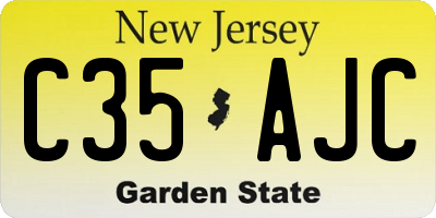 NJ license plate C35AJC