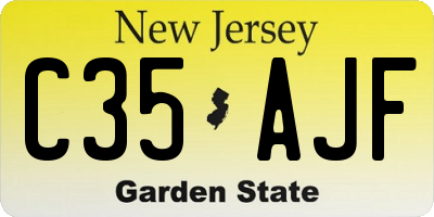 NJ license plate C35AJF