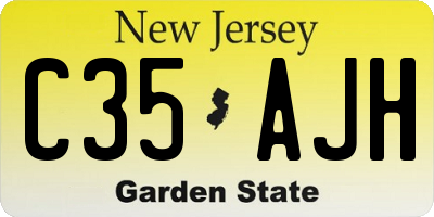 NJ license plate C35AJH