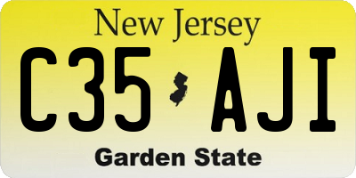 NJ license plate C35AJI