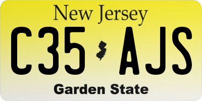 NJ license plate C35AJS