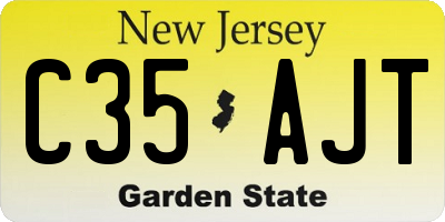 NJ license plate C35AJT