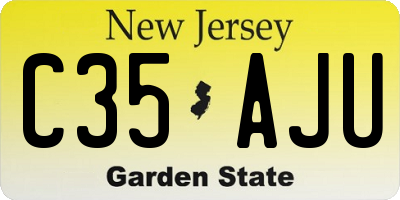 NJ license plate C35AJU