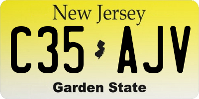 NJ license plate C35AJV