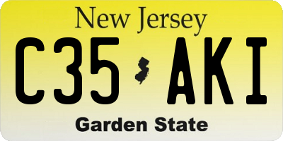 NJ license plate C35AKI