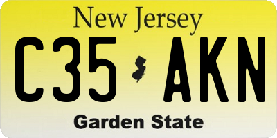 NJ license plate C35AKN
