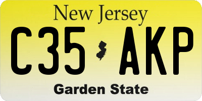 NJ license plate C35AKP