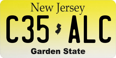 NJ license plate C35ALC