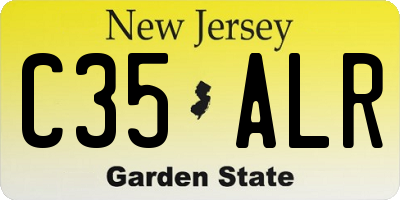 NJ license plate C35ALR