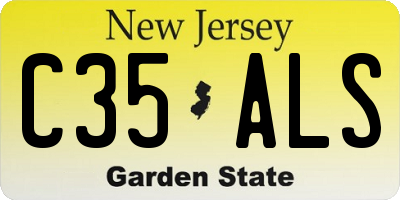 NJ license plate C35ALS