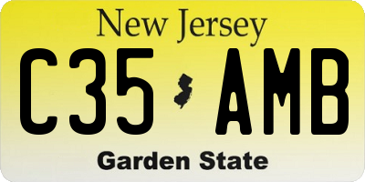 NJ license plate C35AMB