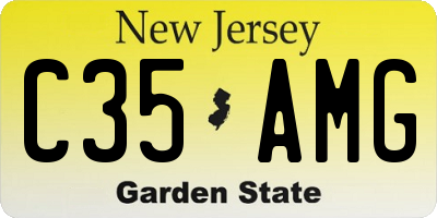 NJ license plate C35AMG