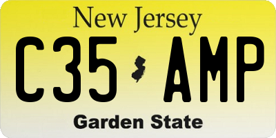 NJ license plate C35AMP