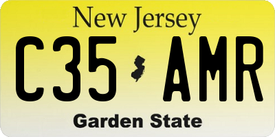 NJ license plate C35AMR