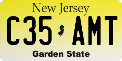 NJ license plate C35AMT