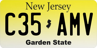 NJ license plate C35AMV