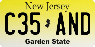NJ license plate C35AND