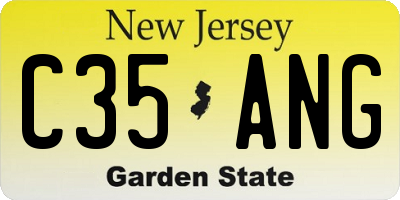 NJ license plate C35ANG