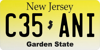 NJ license plate C35ANI