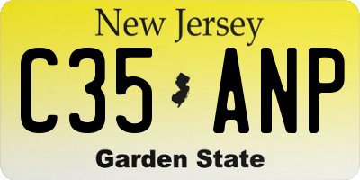 NJ license plate C35ANP