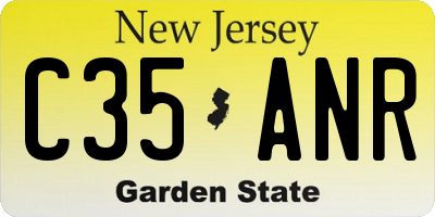 NJ license plate C35ANR
