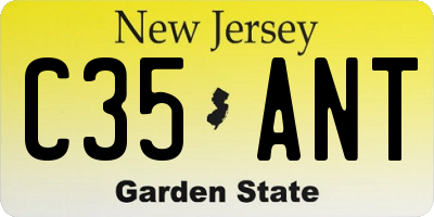 NJ license plate C35ANT