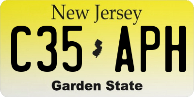 NJ license plate C35APH
