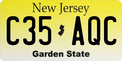 NJ license plate C35AQC