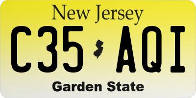 NJ license plate C35AQI