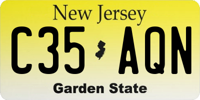 NJ license plate C35AQN