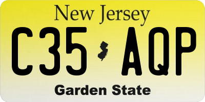 NJ license plate C35AQP