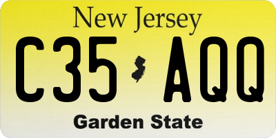 NJ license plate C35AQQ